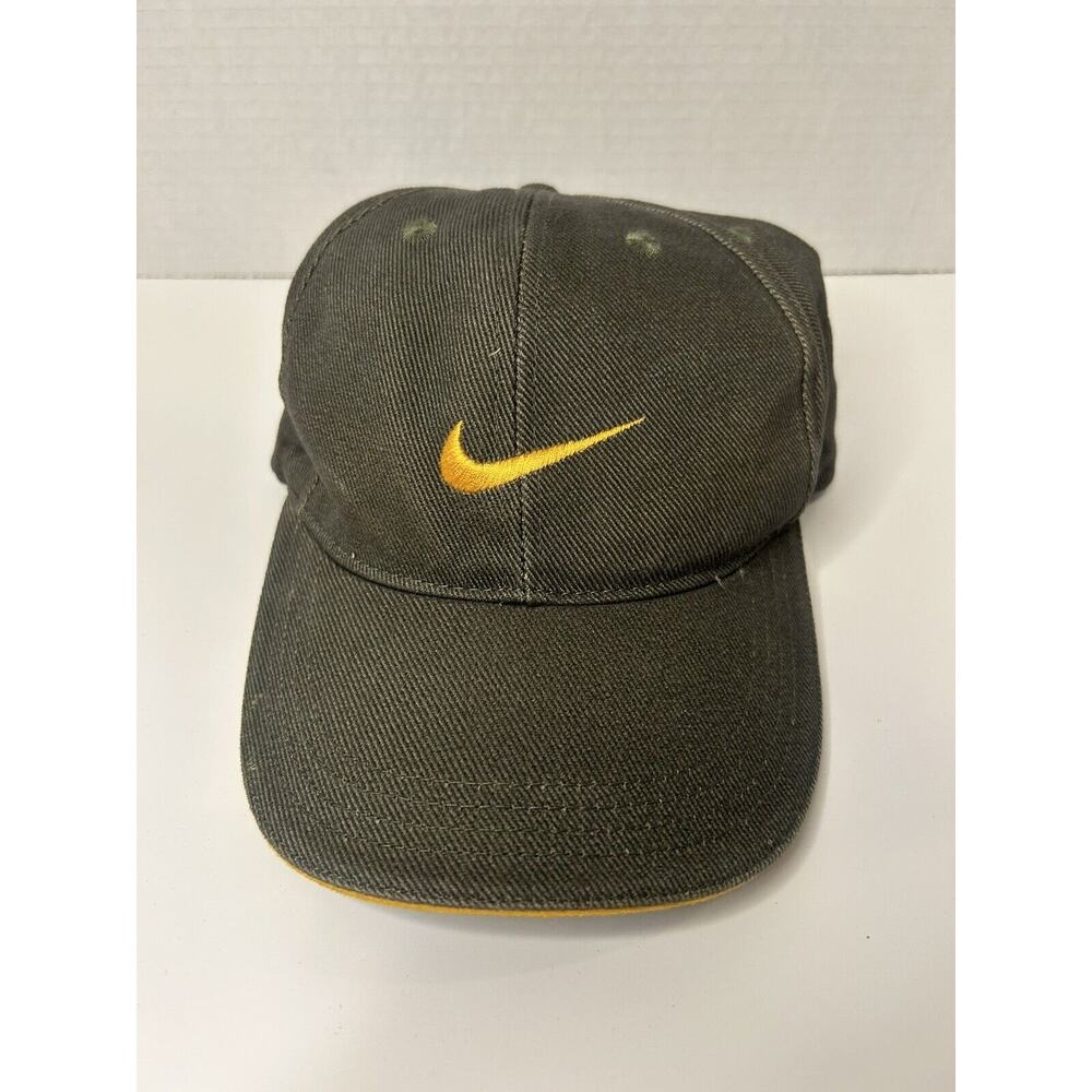 Vintage Nike Hat Green Snap Back Solid Base Forest Green Cap